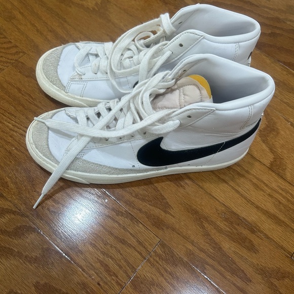 Nike White and Black High-Top Sneakers - Picture 1 of 4